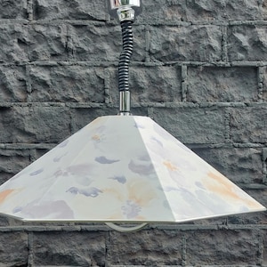Plafonnier en soie Temde par Temde, Suisse / Plafonnier Mid-Century réglable en hauteur