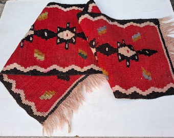 Folk art ethnic wall tapestry, rug runner