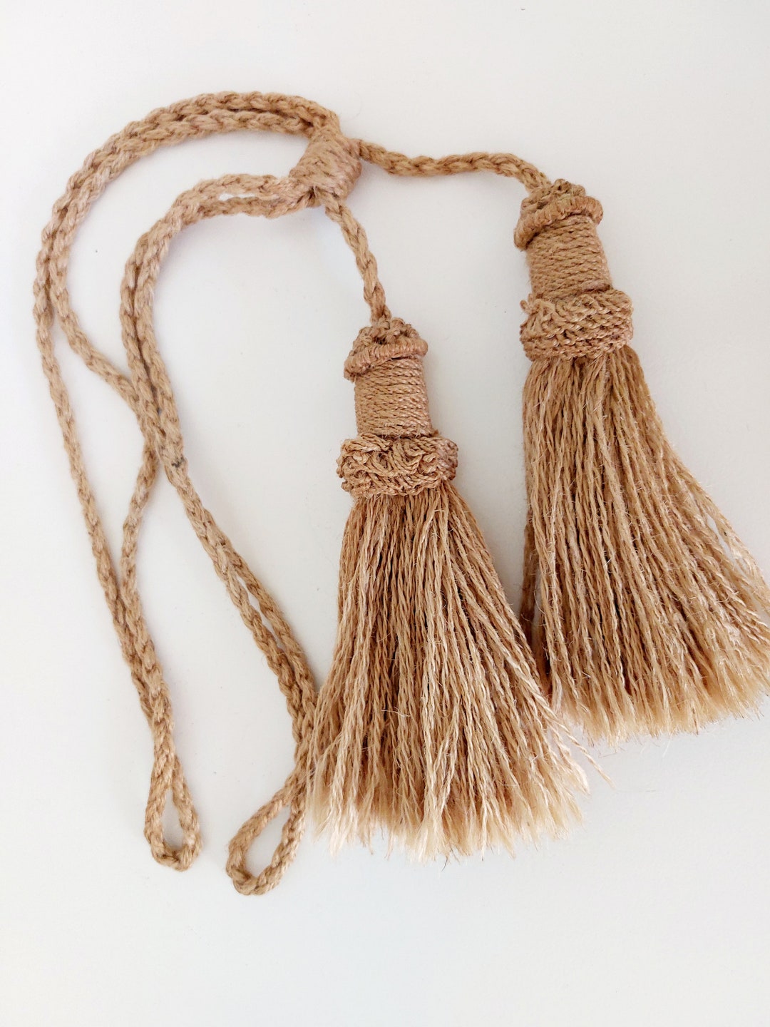 Rope Tassel Tieback, Double Rope Tassel, Cottage Rope Tassel, Boho ...