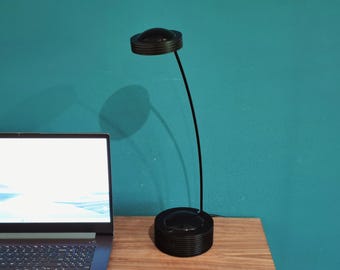 Mcm Schreibtischlampe Schwarz | minimalistische Tischlampe | Hohe Tischlampe im Memphis-Stil