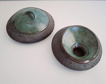 Ensemble de pots en argile d'art, céramique de poterie en argile, pots en argile artisanaux, pots en argile brûlée