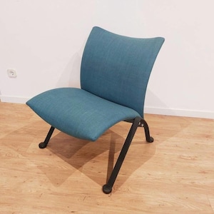 Blue lounge chair / easy chair / mcm single lounge chair blue / siesta lounge chair / PK 22 style chair