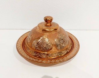 Embossed copper tagine, Moroccan tagine, copper taiffour, hand made copper tagine