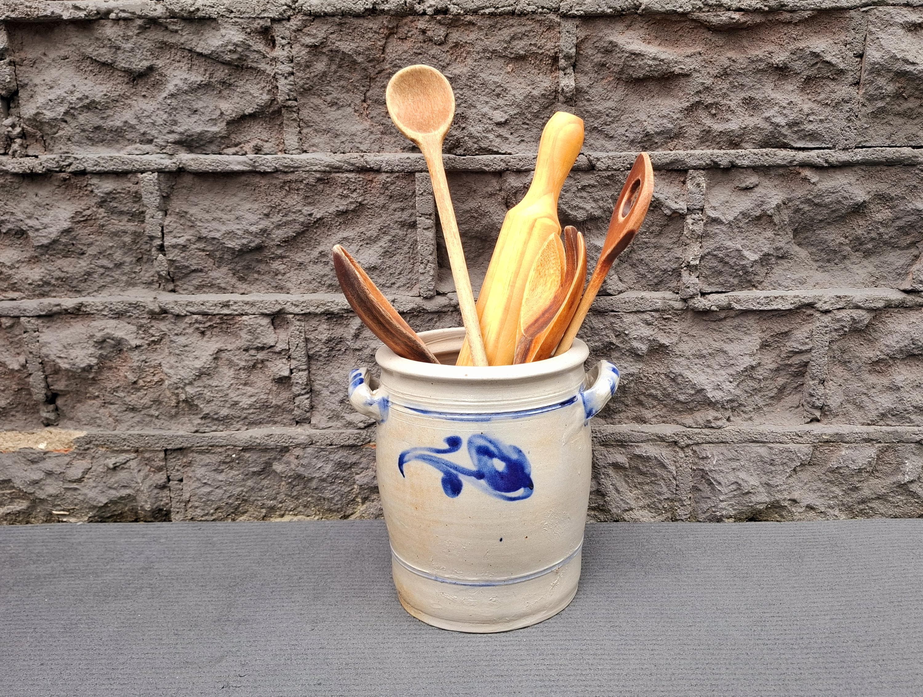Antique Confit Pot Salt Glazed, Large Antique Stoneware Pot / Container ...