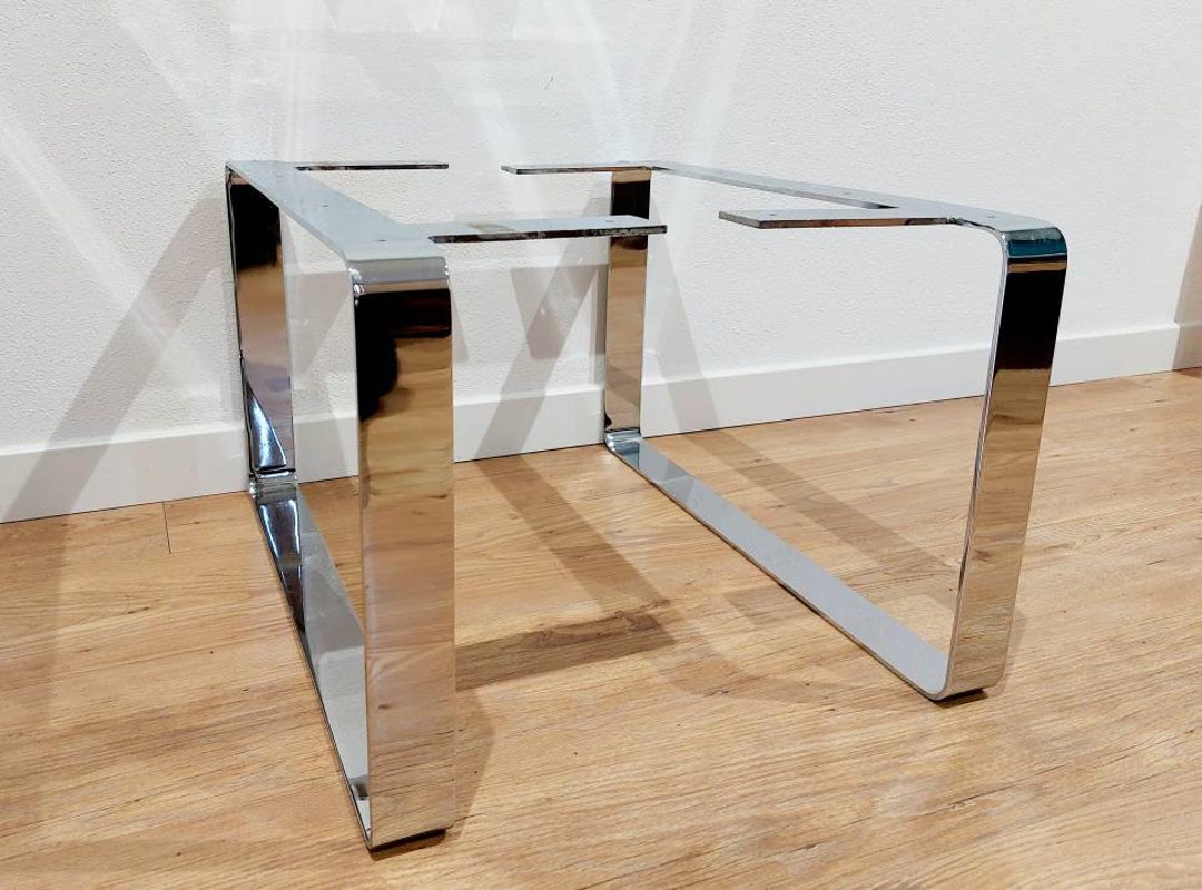 Vintage Chromed Coffee / Side Table Legs, Vintage Bauhaus Chromed Legs