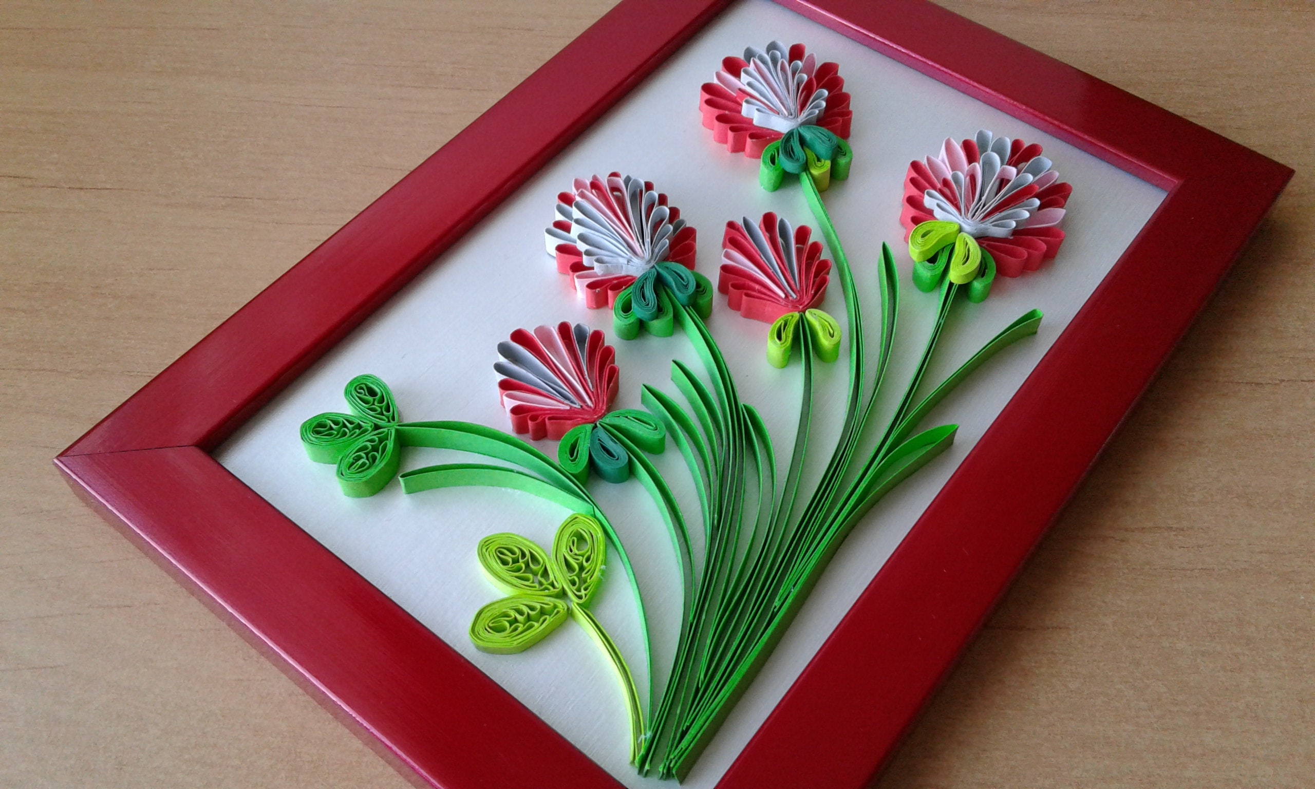 Quilling home decor Flowers art Quilled wall art 3d flower Etsy