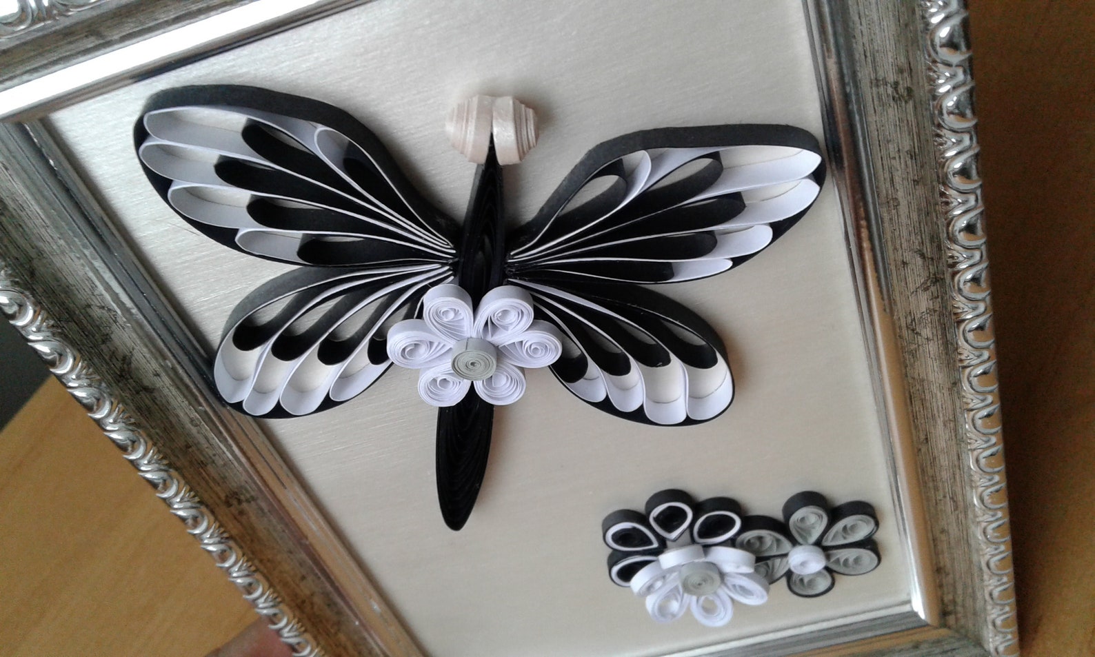 Black and white art Quilling art Dragonfly Wall art Quilled Etsy