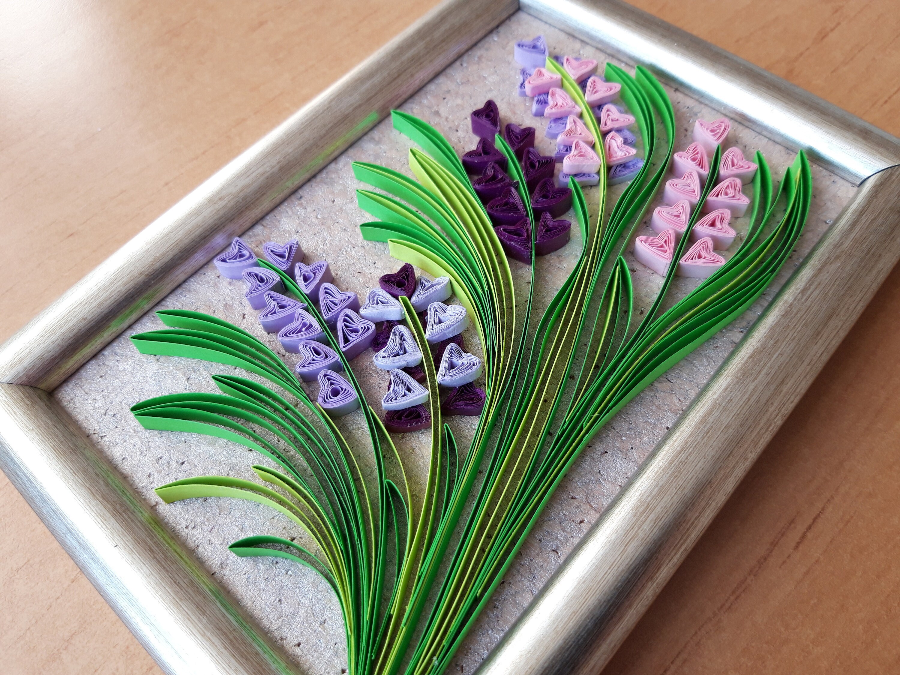 Quilling art Quilled lavender flowers Quilled home decor Etsy