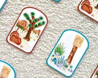 Hi-Desert Stickers | watercolor illustration sticker | waterproof vinyl stationery