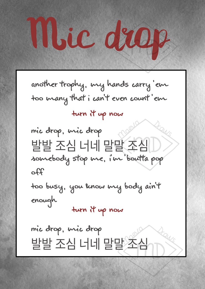 mic drop lyrics bts mic drop lyrics bts
