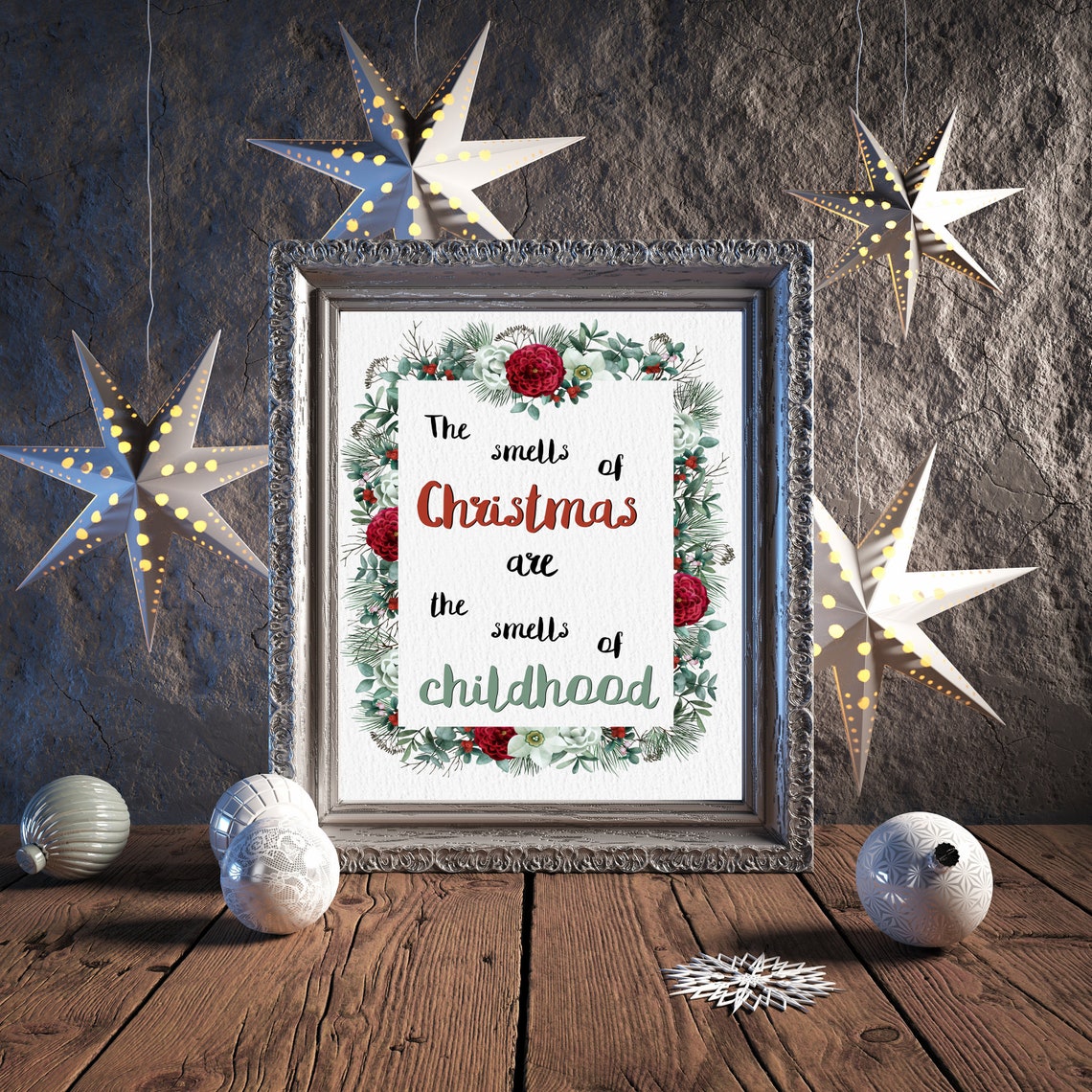 Smell of Christmas printable Christmas printable art Etsy Scent Of Christmas