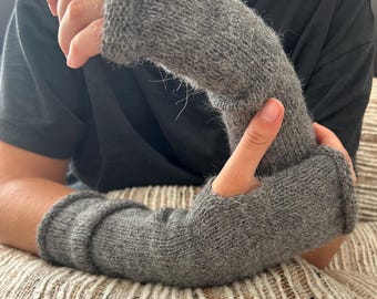 Scaldamuscoli In Lana Lavorati A Maglia Con Gattini: Guanti - Foto 6