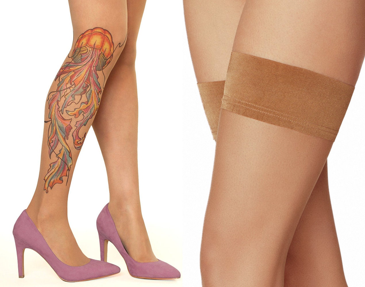 Tattoo Hold-ups/thigh Highs/stockings 