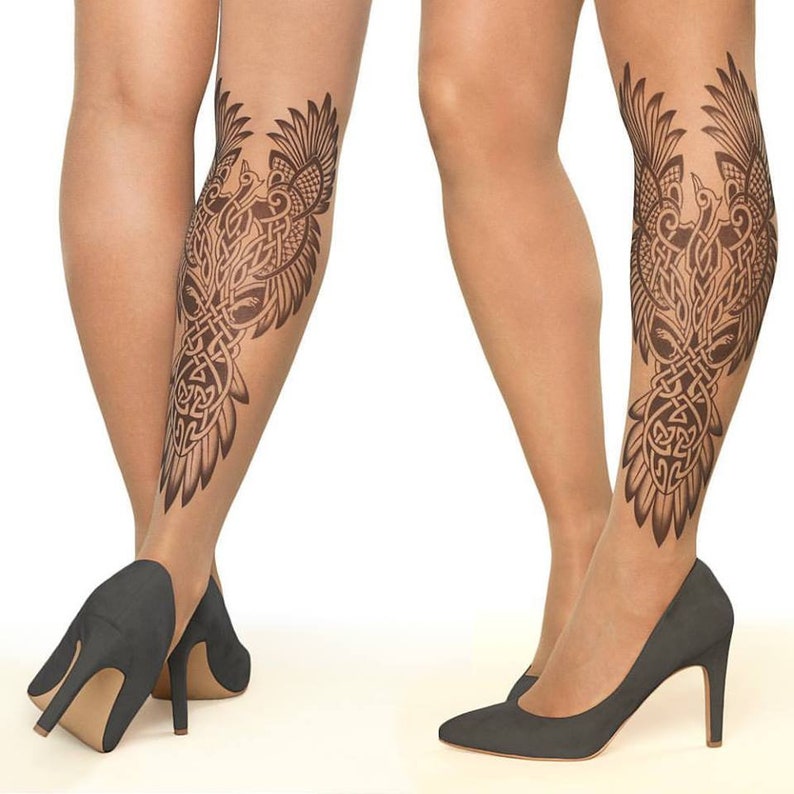 Tattoo HoldUps/Thigh Highs/Stockings with Celtic Phoenix Etsy