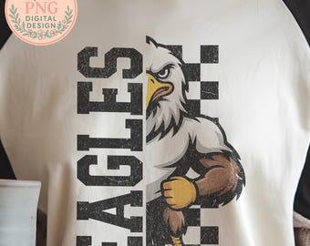 Mascotte Half Eagles audacieuse PNG, graphique esprit école féroce, conception de tshirt, graphique de chemise, conception par sublimation, téléchargement numérique