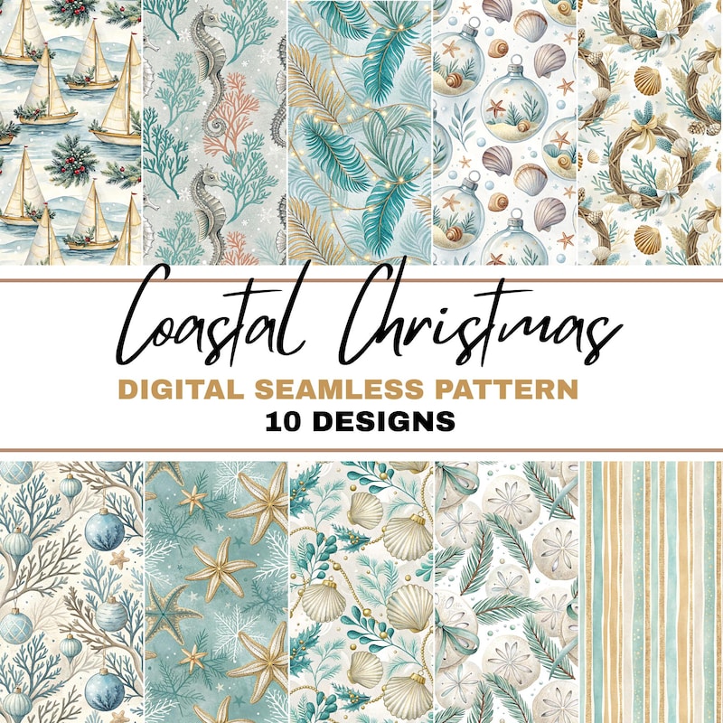 Pattern Loster Clipart Coastal Pattern - Etsy UK