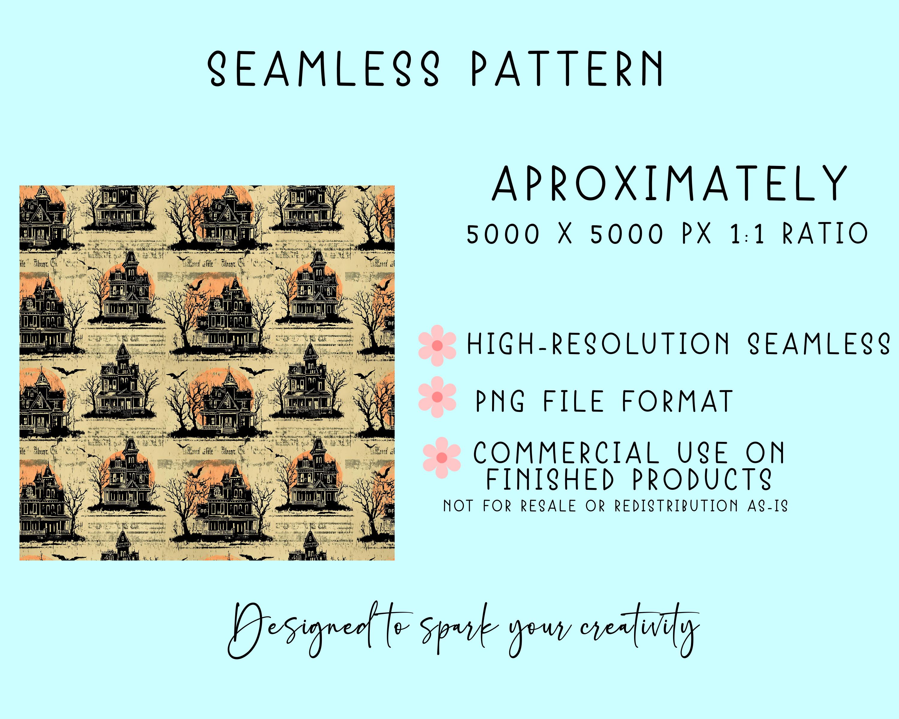 Vintage Halloween Seamless Pattern Bundle Retro Spooky Papers Digital ...
