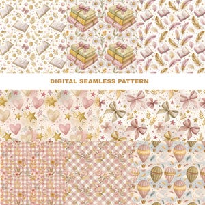 a collection of digital seamless patterns