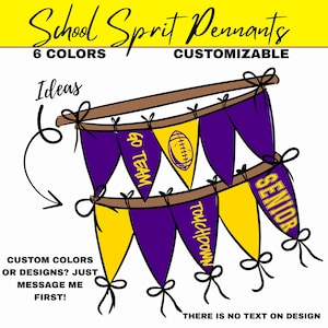 Vintage Pennant Flag Clipart Bundle, TShirt Design, Shirt Graphic, Sublimation Design, Digital Download, Football Game, School Spirt