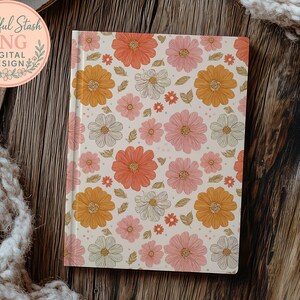 Retro Flowers PNG Seamless Bundle , Pattern Print, Floral Print, Groovy 70's Seamless, Flowered Seamless Pattern, Vintage Flower image 9