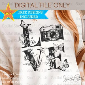 Photography Clipart Bundle PNG, Vintage Camera Digital Download, Funny Pun Sublimation Design, Film Lover Gift Idea, Oh Snap Shirt Graphic image 7