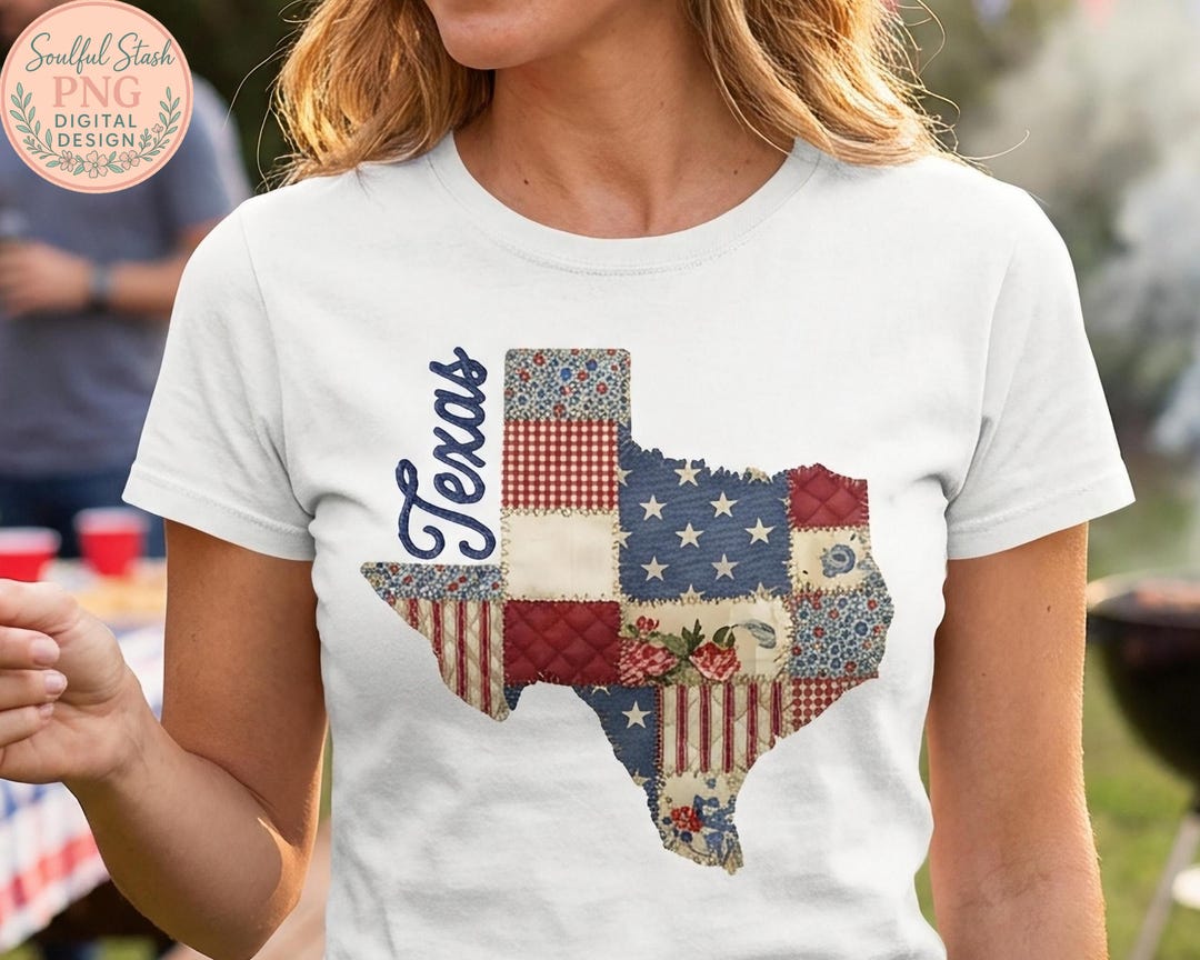 State Patchwork Vintage Faux Quilted Texas State Graphic Patchwork Fabric Digital ...