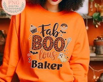 Fab BOO lous Baker Halloween PNG, Baking Kitchen Decor (Digital Download)