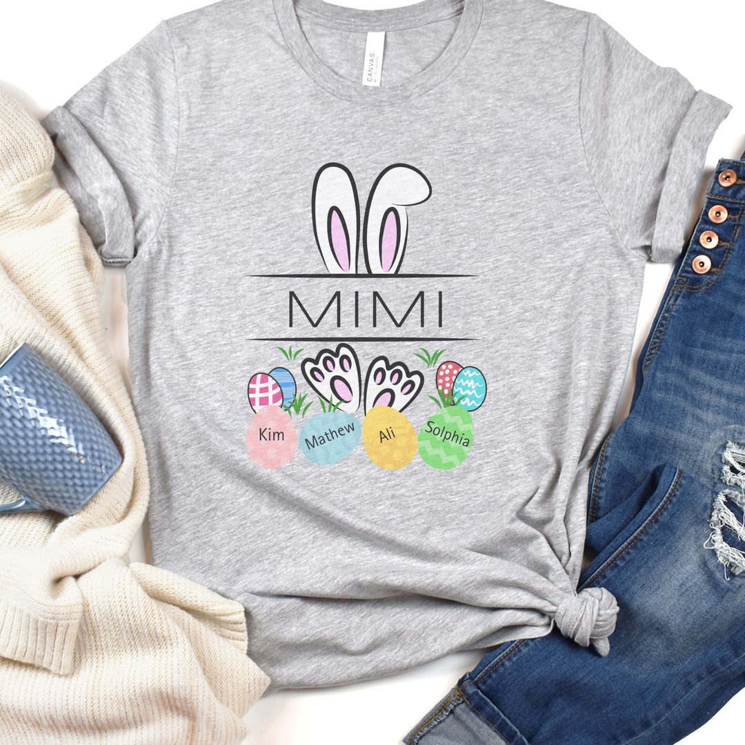 Personalized Easter Mimi T-shirt, Custom Mimi Littles Tee, Easter Bunny ...