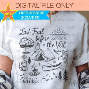 Sista stigen före slöjan T-shirt, digital, handritad vandring PNG, Bachelorette nedladdning, sublimeringsdesign, presentidé, SVG-klippfil