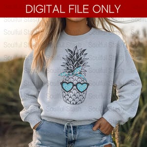 サングラスをかけたクールなパイナップル、グラフィック PNG、バレンタインのヒョウ柄、デジタル ダウンロード、シャツ グラフィック、かわいいアート