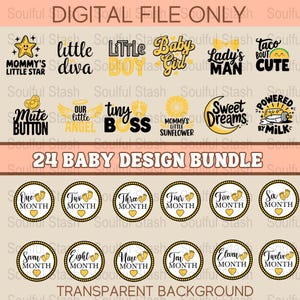 Adorable Baby Shower PNG, Funny Baby Quotes Bundle, Cute Saying Newborn Sublimation, Funny Baby Girl Boy PNG, Mommy&#39;s Little Star