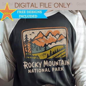 Nationalparks PNG, Bündel Hand gezeichneter digitaler Download, Sublimationsdesign, Reise-Liebhaber Geschenkidee, Shirt Grafik, kommerzielle Nutzung