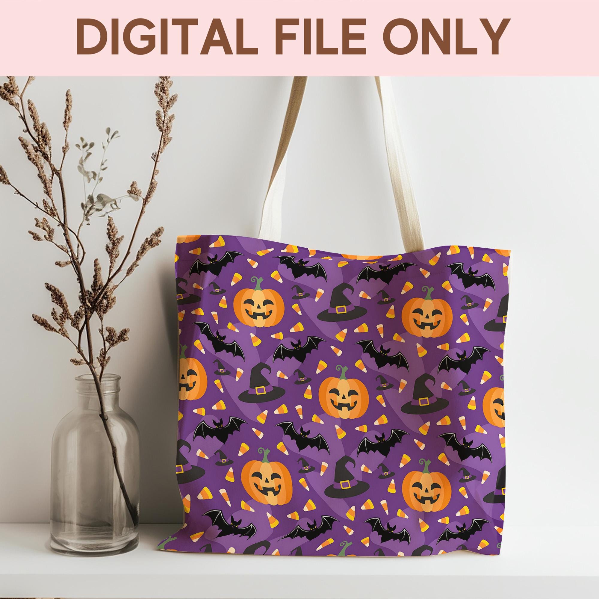 Cute Halloween PNG Seamless Bundle , Pattern Print, Spooky Ghost ...