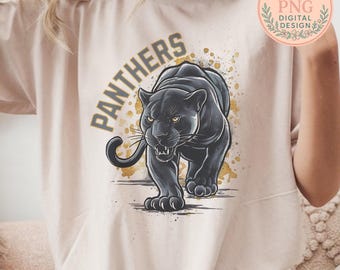 Panthères de football PNG, sublimation graphique panthère, clipart panthère féroce, impression d'Art panthère téléchargement numérique, football maman