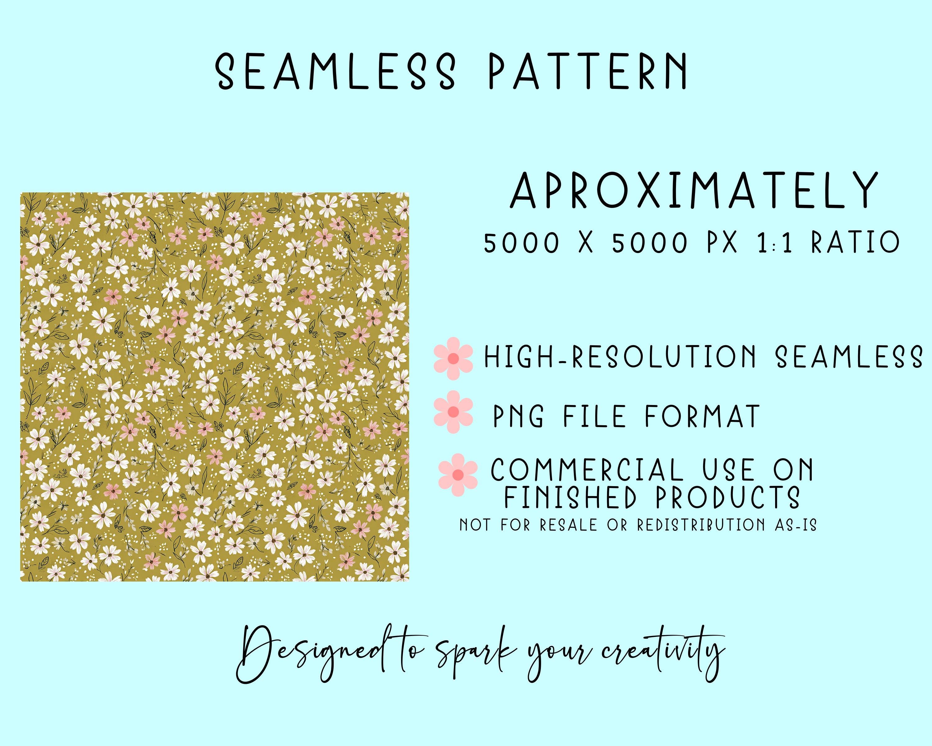 Spring Ditsy Floral Patterns Seamless Tiny Flowers Bundle Pastel Preppy ...