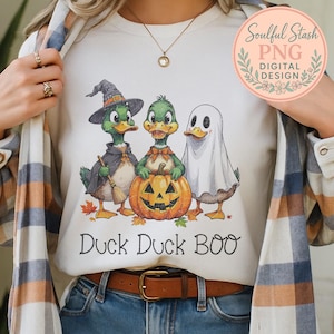 Cartoon Mallard Ducks Halloween PNG, TShirt Design, Shirt Graphic, Sublimation Design, Digital Download, Duck Duck Boo, Duck Hunting Season