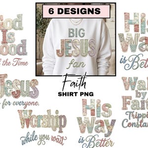 Shabby chic patchwork faith shirt Designs bundle Christian sayings floral cottagecore Digital Download