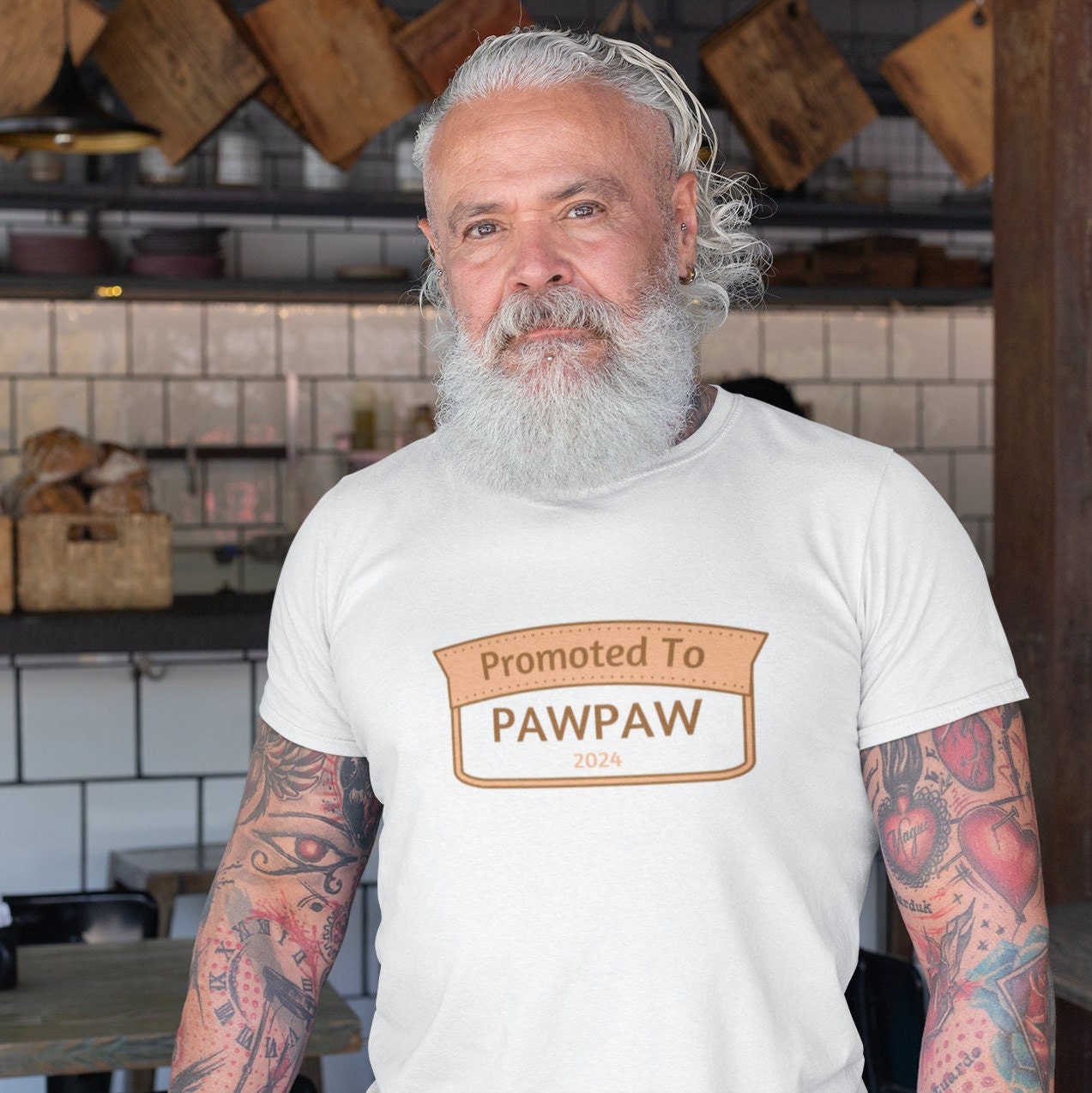 Promoted to Pawpaw 2024, Pregnancy Announcement Shirt for Grandfather