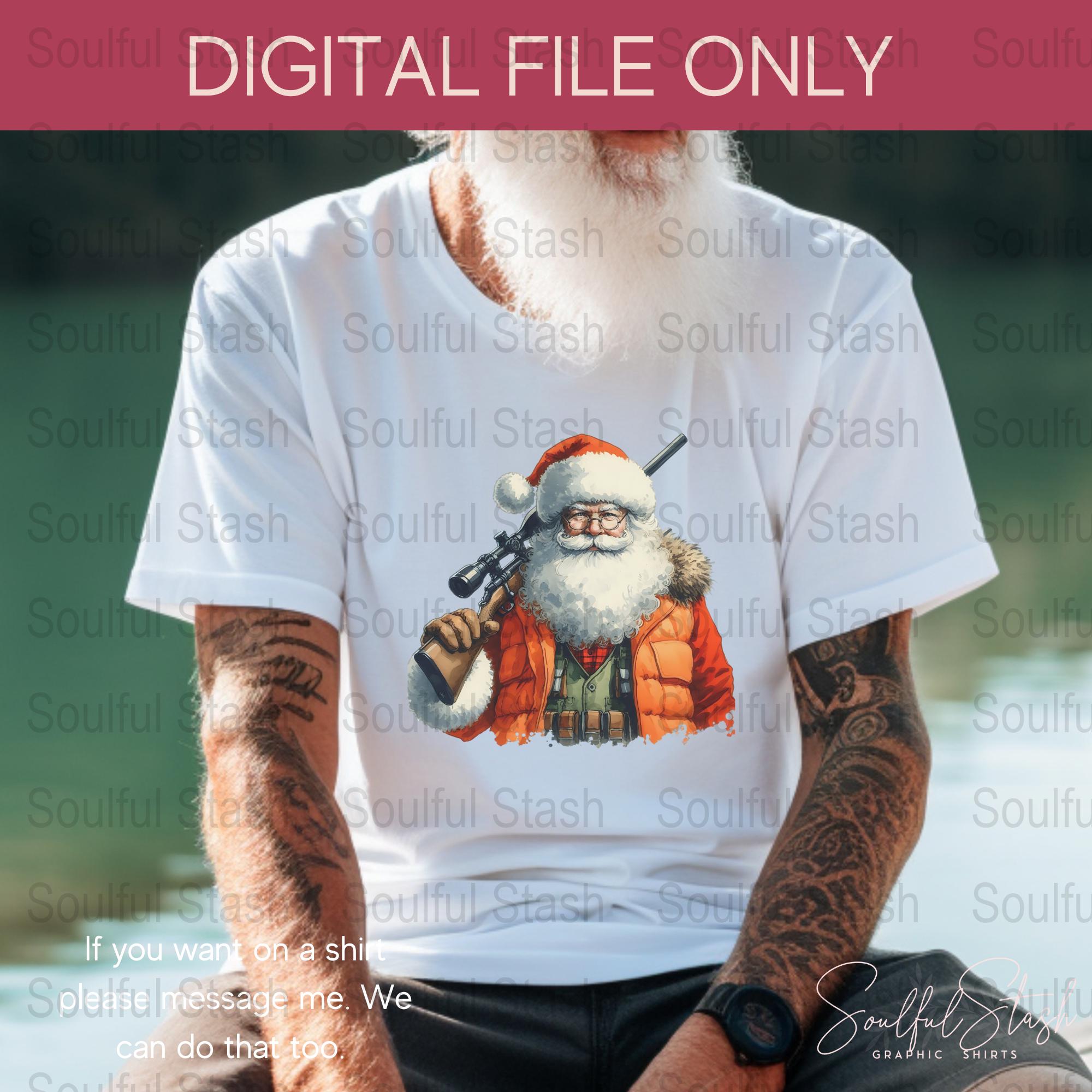 Santa Sniper Rifle PNG, Hunter Lover Christmas Gift Idea, Unique ...