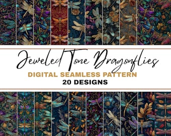Juwel Ton Libelle PNG Bundle, Muster Druck, Libellen Kunst digitale Papiere, lebendige Libellen, Libelle Hintergrund