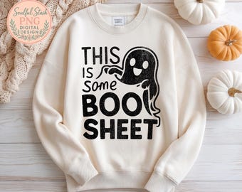 Funny Halloween Ghost SVG EPS, This Is Some Boo Sheet Clipart (Digital Download)