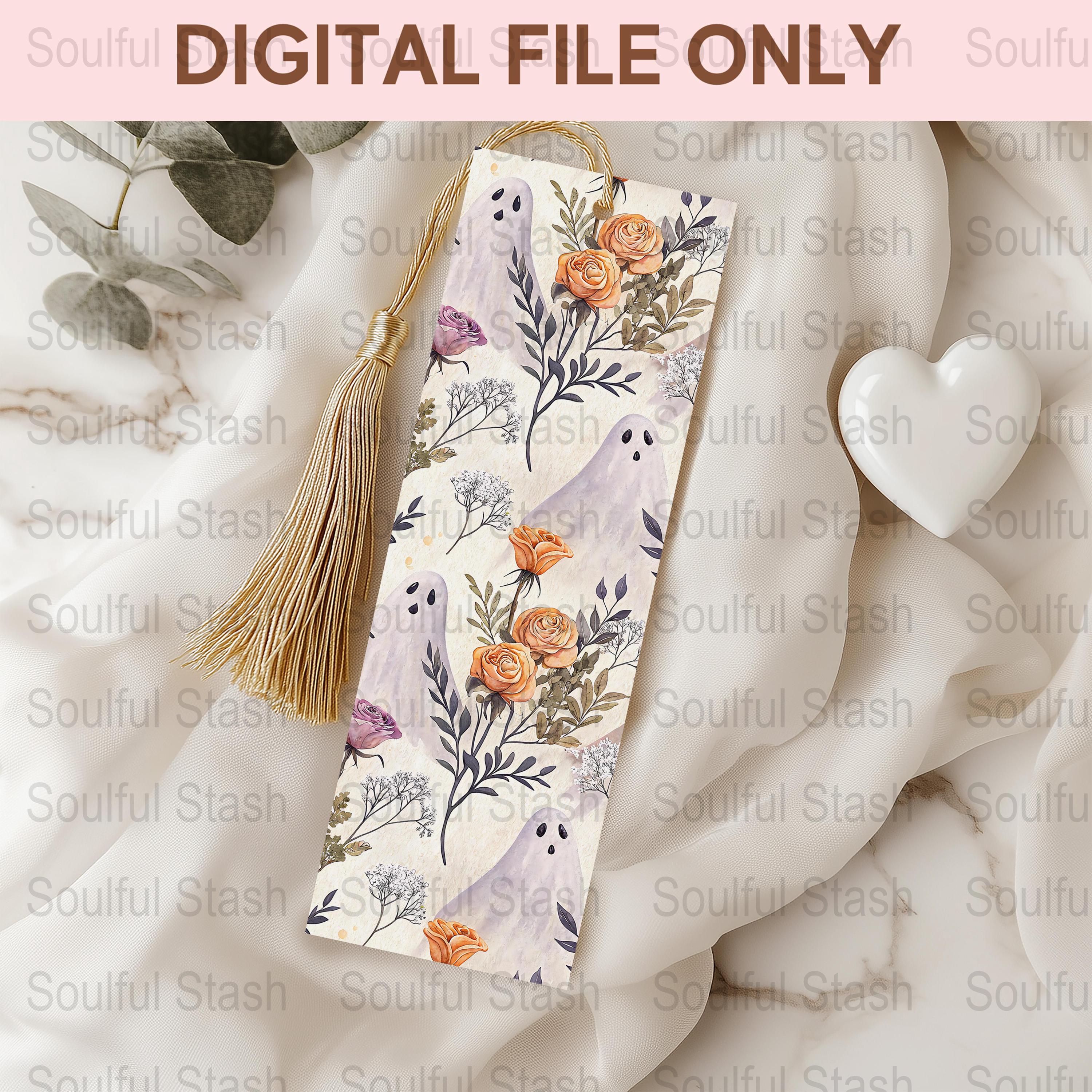 Floral Ghost PNG Seamless Bundle, Halloween Pattern Print, Spooky ...
