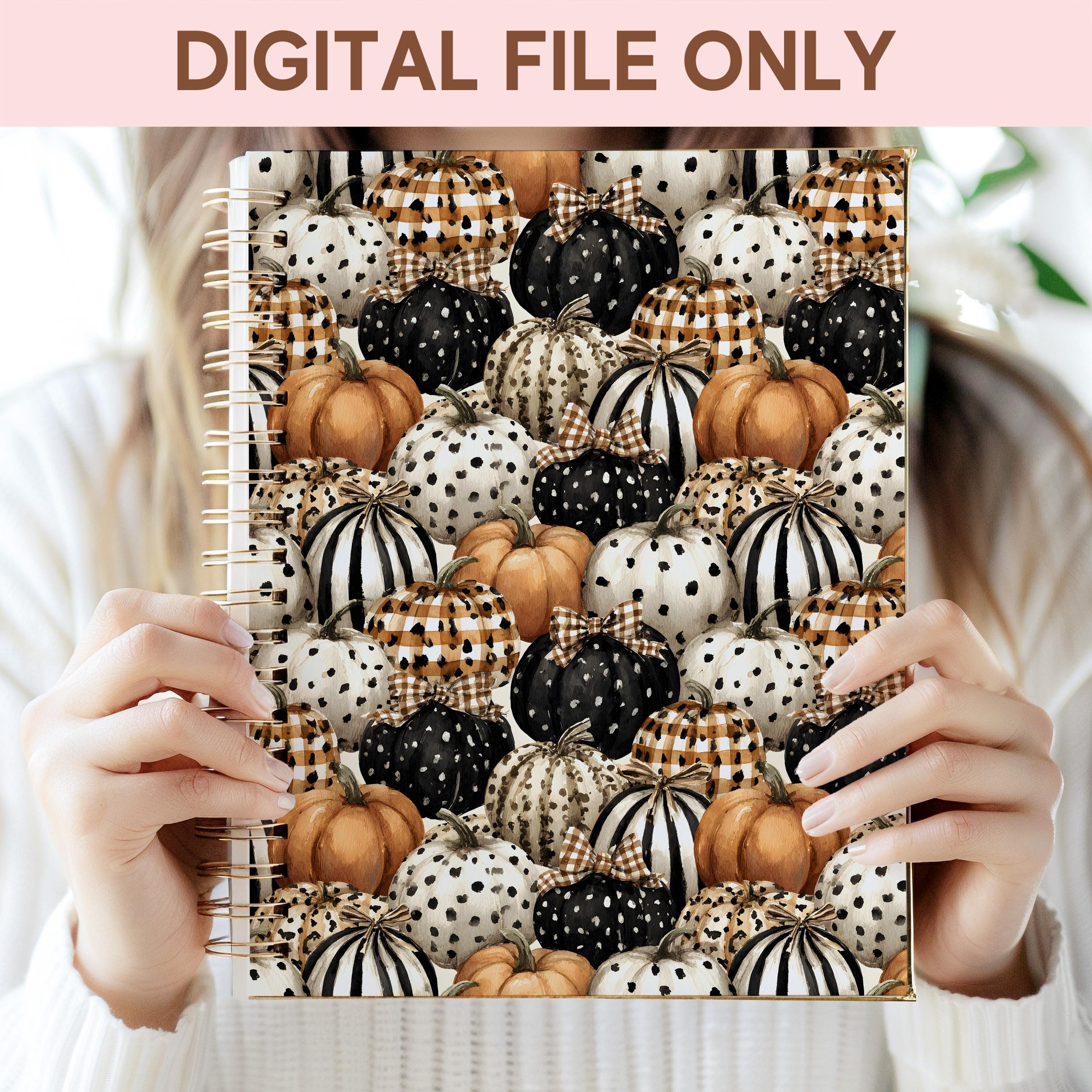 Pumpkin PNG Seamless Bundle , Pattern Print, Fall Autumn Digital Paper ...
