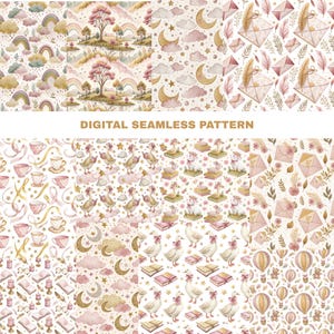 a collection of digital seamless patterns