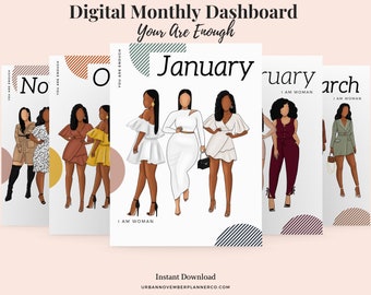 Black Girl Planner Dashboard | GoodNotes, Notability (Digital Download)
