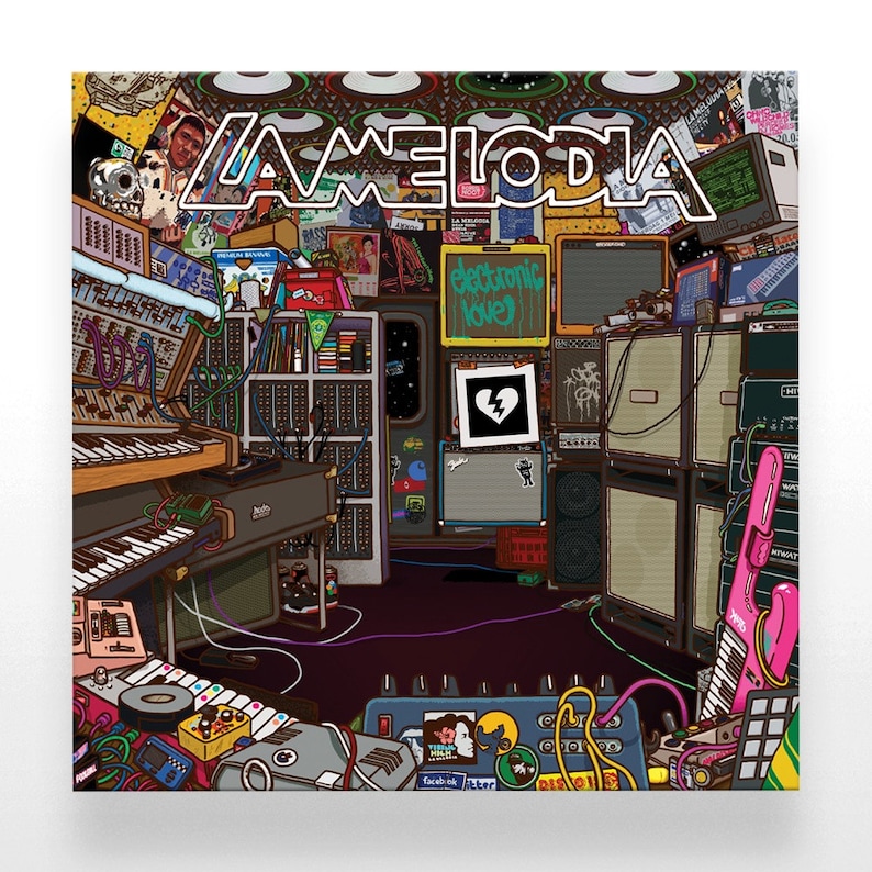 Electronic Love 12 La Melodia Vinyl Album with Augmented Reality AR image 1