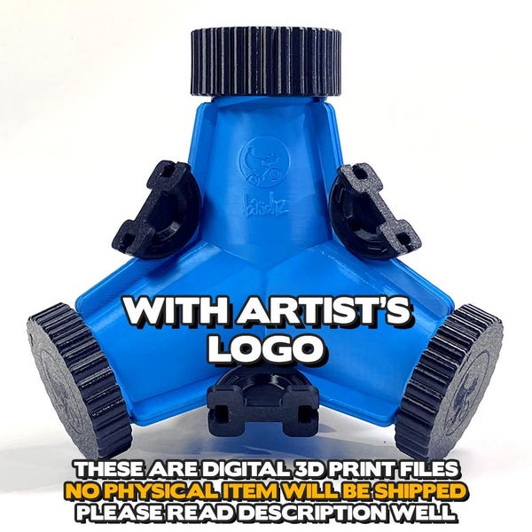 Tetrapod Mould 3D print file | With (Artist's) Logo | NO physical item will be shipped テトラポッド用型