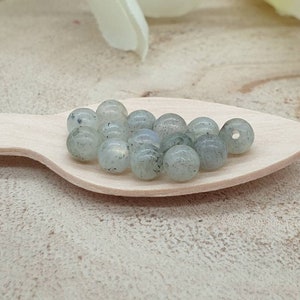 Moon, cream star and Labradorite pregnancy bola. image 3