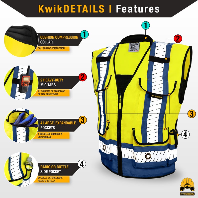 Kwiksafety GODFATHER SHERIFF Safety Vest cushion Collar 10 Deluxe