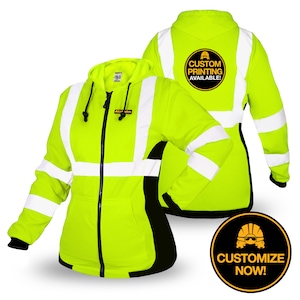 KwikSafety Women's Snug-Fit Safety Vest - Class 2 ANSI With 10 Pockets & Reflective Tape (Yellow, 2XL)